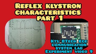 Mode characteristics of reflex klystron experiment part 1 Microwave engineering lab Experiment [upl. by Gilbert909]