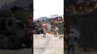 Military Firefighter Truck Extinguishes Tent That Fired In GTA 5 [upl. by Luamaj132]