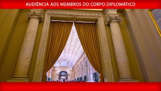 Audiência aos membros do Corpo Diplomático 08 de janeiro de 2024 Papa Francisco [upl. by Aile]