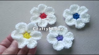 CROCHET TUTORIAL Flores tejidas a crochet paso a paso  crochet Daisy flower [upl. by Delainey728]