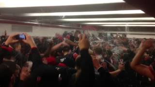 Utah Ute Football Locker Room After Beating USC [upl. by Ayiotal]