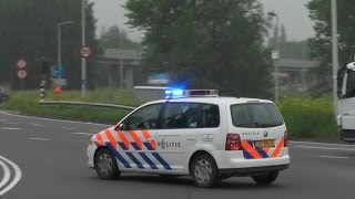 PRIO 1 politie rijopleiding met spoed door Capelle aan den IJssel [upl. by Anotyad]