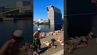 Hot day in Oslo beach shorts holiday summer shorts shortvideo [upl. by Yanahs]