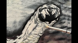 Ancylostoma caninum PAINTING TIMELAPSEprogress artchannel [upl. by Francesco]