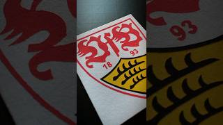 STUTTGART VFB ⬜🟥 Emblem stuttgart bundesliga posca drawing [upl. by Darrelle]