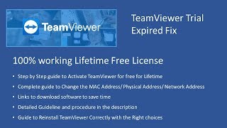 Teamviewer Trial Expired Fix  100 working  Lifetime Free License [upl. by Appolonia254]