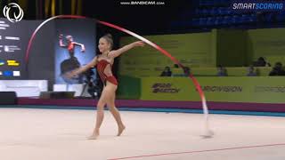 Stiliana NIKOLOVA BUL Ribbon EF  European Championships Kyiv 2020 [upl. by Amaso507]