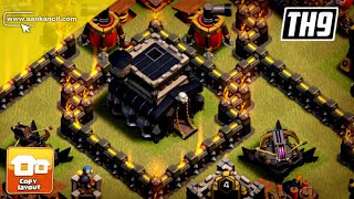 NEW STRONGEST COC TH9 WAR Base Design 2024 with Copylink Speed Build 488 [upl. by Brigette]