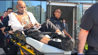 Former Houston cop found guilty in Harding St raid trial escorted out of courthouse in ambulance [upl. by Kiraa]