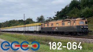 ECCORODC Škoda 182064  ostatni quotMohikaninquot w starych barwach STK z biomasą do Połańca 4K [upl. by Adest]