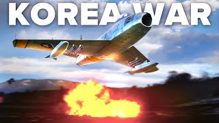 The Korea War F86 Sabre Strike And Dogfight VS MiG15  DCS World [upl. by Lehcir]