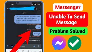 How To Fix Unable To Send Message On Messenger Problem 2024 [upl. by Stanton]