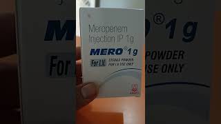 MERO 1 g  Meropenem Injection IP  For IV [upl. by Herrera]