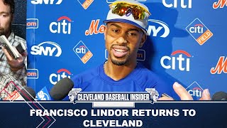 Francisco Lindor Returns to Cleveland for the First Time Since 2021 Trade to Mets [upl. by Nail]