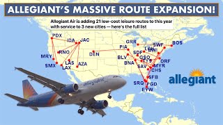 Allegiant Airs MASSIVE 2021 Route Expansion New Services [upl. by Halbert]