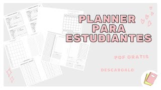 PLANNER ESTUDIANTIL GRATUITO PDF  ORGANIZACIÓN ESTUDIANTIL [upl. by Laurice106]