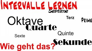 Intervalle lernen Harmonielehre Theorie [upl. by Newol]