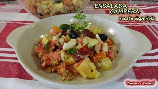 ENSALADA CAMPERA receta Española saludable deliciosa y refrescante [upl. by Ater]