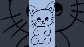 easy cat drawingyoutubeshorts [upl. by Lledraw]