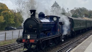 Caledonian Railway No 828 chugging along Spa Valley Railway Saturday 26 October 2024 [upl. by Karrah]