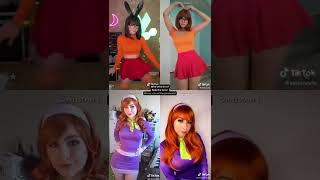 Rate the Girls Best Velma vs Daphne Cosplay  TikTok Dance Contest 1 👻🧛‍♀️🧡 Scooby Doo [upl. by Nwahsauq727]