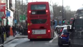 E400H Euro 6 Transport UKformerly Abellio London 2447e SK14CUG on 133 Arriving into at Brixton Stn [upl. by Nylarak]