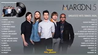 Maroon 5 Full Album 2024 Lyrics  Best Songs Collection 2024  Greatest Hits Songs Playlist 2024 [upl. by Amelita588]