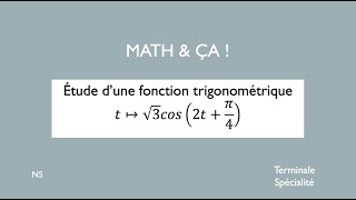 Etude dune fonction trigonométrique ft √3cos2t 𝛑4 [upl. by Llesirg]