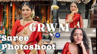 GRWM for Saree Photoshoot  Hansika Krishna [upl. by Gish]