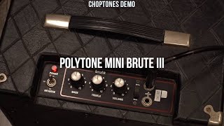 Polytone Mini Brute III  Playthrough Demo [upl. by Drarig344]