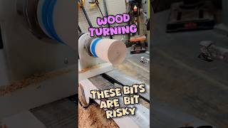 Wood Turning  These bits are bit Risky 😀 woodturning woodworking diy [upl. by Kenway695]