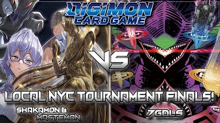 71624 NYC Digimon Card Game Weekly Final Rounds ShakamonMastemon VS 7GDLs [upl. by Anaidni]