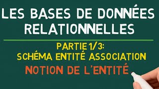 Bases de Données Relationnelles  Schéma EntitéAssociation 13  Notion de lEntité [upl. by Urania]