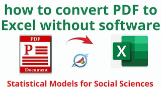 How to Convert PDF to Excel Without Software  Easy Guide [upl. by Hinkle]