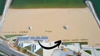 【大埔龍尾泳灘 Lung Mei beach】航拍龍尾灘｜全港第二個人工沙灘｜200米長｜護沙堤｜大尾篤｜大埔工業邨｜汀角路｜船灣海｜船灣淡水湖｜日落打卡 [upl. by Yror256]