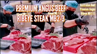 AUSTRALIAN PREMIUM ANGUS BEEF RIBEYE STEAK MB 45 🥩 [upl. by Hiro]