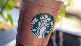 How To Make A Starbucks Iced Mocha Latte  A Simple Way 2 Ingredients [upl. by Ainattirb]