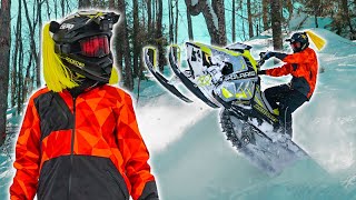 The Best Snowmobiling in the Midwest Riding Turbo Polaris Snowmobile at Low Elevation [upl. by Yates]