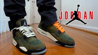 THESE ARE LOOKING BETTER NOW  JORDAN 4 OLIVE CRAFT REVIEW amp ON FEET [upl. by Jaquelin448]