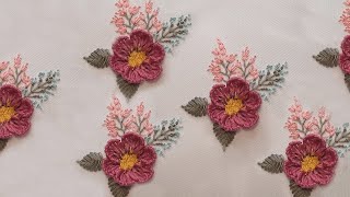 Learn How to Do a 3D Flower  Hand Embroidery [upl. by Kesley]