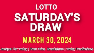 The National Lottery Lotto drawing for Saturday 30 March 2024 [upl. by Alhahs]