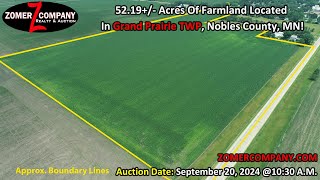 5219 Acres Of Farmland Located In Grand Prairie TWP Nobles County MN To Be Sold At Auction [upl. by Esinyl]