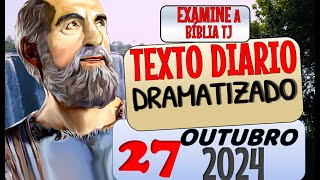 JW TEXTO DIÁRIO DRAMATIZADO 🔵 CONTINUEM A ENCORAJAR UNS AOS OUTROS✅ EXAMINE A BIBLIA TJ [upl. by Nylrac]