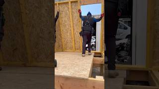 Day 1 garage conversion amp micro home extension 🏡 carpenter joinery milwaukeetools tools [upl. by Femi880]