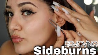 How I REMOVE my SIDEBURNS updated routine [upl. by Triny806]