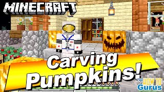 Minecraft Pumpkin Carving Make a Halloween JackoLantern  Halloween Pumpkin [upl. by Nlycaj857]