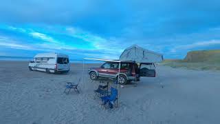 Benone Beach Camping Van life [upl. by Atiuqel521]