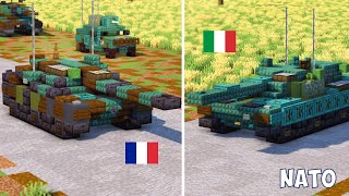 Minecraft Leclerc Ariete Tank Tutorial FranceItaly [upl. by Lathrop]