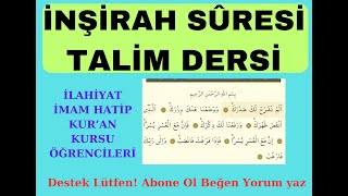 2 İNŞİRAH SÛRESİ  TALİM DERSİ [upl. by Nywde]