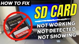 How to Fix SD Card Not Detected  Showing Up  Recognized  3 Methods [upl. by Initof]